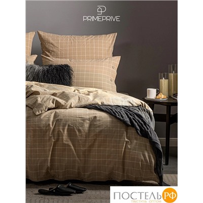 PRIME PRIVE ВАЛЬБО беж (клетка) КПБ 220х240-1/240х260-1/50х70-2/70х70-2, 6 пр., хл.
