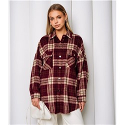 Рубашка #КТ25552, бордовый