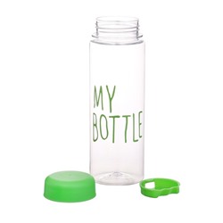 Бутылка для воды My bottle, 500 мл, 19.5×6 см, чехол в комплекте, салатовая