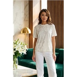 Футболка велюровая свободного кроя