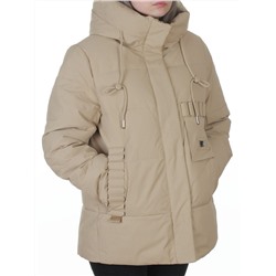 YR-6616 BEIGE Куртка зимняя женская (150 гр. холлофайбер)