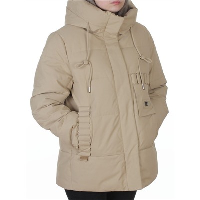 YR-6616 BEIGE Куртка зимняя женская (150 гр. холлофайбер)
