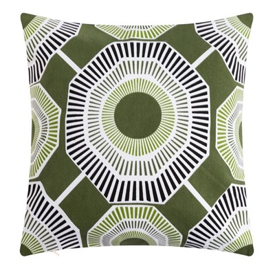 Наволочка декоративная 40×40 см, Circle green, 100% хлопок