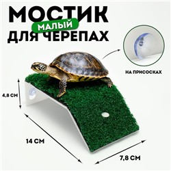 Мостик для черепах малый, на присосках, 14×7.8×4.8 см