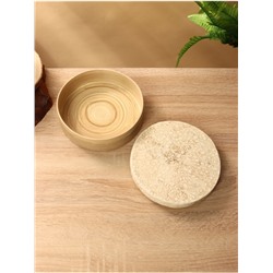 Банка для сыпучих продуктов, 16×16×7.5 см, бамбук