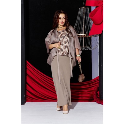 Блуза, топ, юбка Vittoria Queen 27443 бежевый_принт