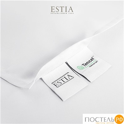 Estia ОРНЕЛЛА бел Простыня на резинке 200х200+30, 1пр.,тенсель