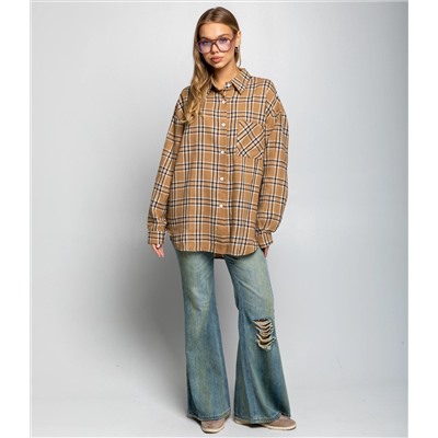 Рубашка #КТ225 (5), бежевый