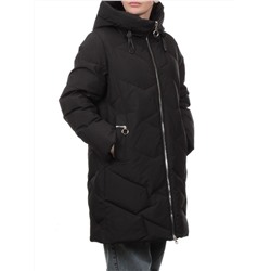 760 BLACK Пальто зимнее женское (170 гр. холлофайбер)