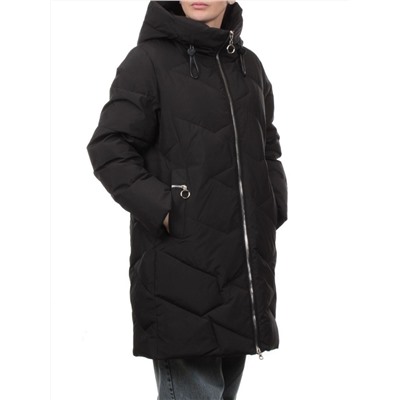 760 BLACK Пальто зимнее женское (170 гр. холлофайбер)