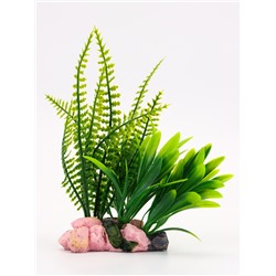 Растение искусственное аквариумное, на подставке под камень, 17×14×16 см