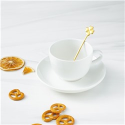 Десертная ложка Magistro «Клевер», длина 12.5 см, нержавеющая сталь, золотистая