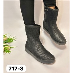 Maidi T717-8 Ботинки женские чер рептилия резина