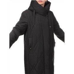 1119 BLACK Пальто зимнее облегченное женское (холлофайбер 150 гр.)