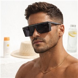 Очки мужские солнцезащитные черные крупные, арт.007.396