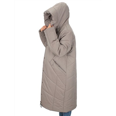 M-9070 GRAY/BEIGE Пальто зимнее женское CORUSKY (верблюжья шерсть)