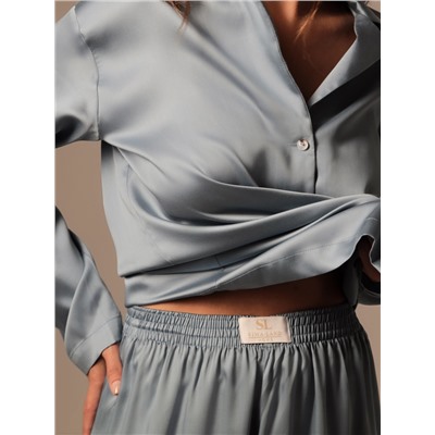 Пижама женская (рубашка, брюки) SL HOME Tensel Home, голубая