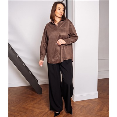 Рубашка #КТ1320, шоколадный