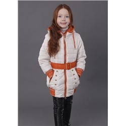 3517Б Пальто на синтепоне молочный/146