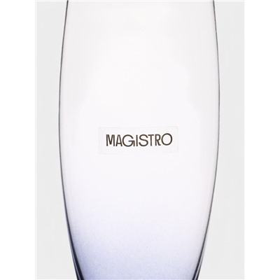 Бокал для шампанского Magistro «Иллюзия», 160 мл, 5.5×27.5 см, стекло, прозрачный, синий