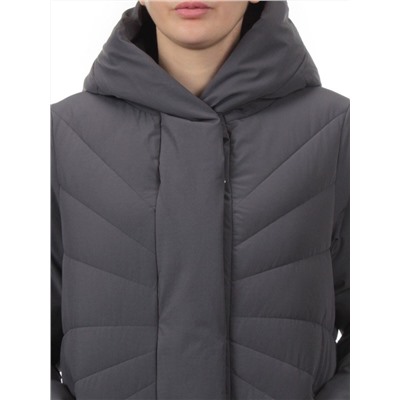 H265 DK.GRAY Пальто зимнее облегченное женское (150 гр. холлофайбер)