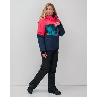 Горнолыжный костюм женский зимний розового цвета 02395R