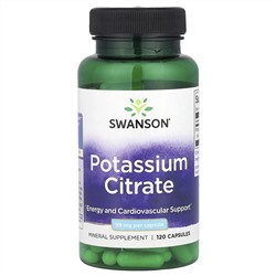 Swanson, Цитрат калия, 99 мг, 120 капсул
