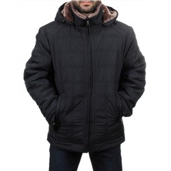 M835 DK. BLUE/BEIGE FUR Куртка мужская зимняя (150 гр. холлофайбер)
