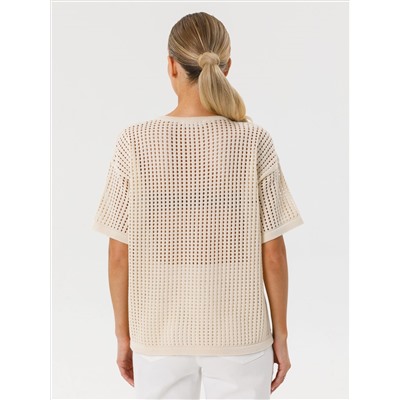 Блуза вязаная с короткими рукавами