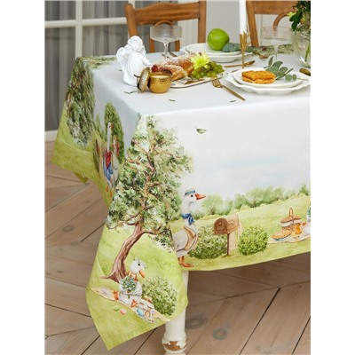 Набор кухонный «Этель» Family picnic: скатерть 150×220 см ± 3 см с ВГМО, салфетки 40×40 см - 12 шт., 100% хлопок