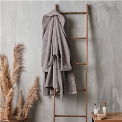 Халат махровый мужской SL HOME: Basic «Софт Мист», размер S, хлопок 100%, серый