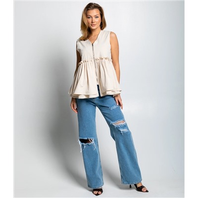 Жилет #КТ6502 (2), бежевый