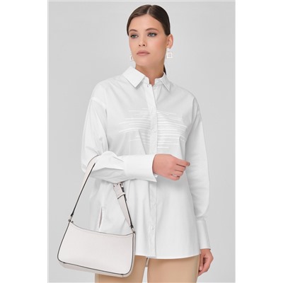 Блузка белая с принтом