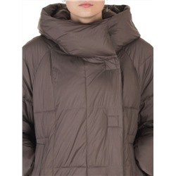 8892 GRAY/BROWN Пальто зимнее женское (200 гр. холлофайбер)