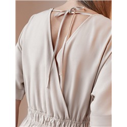 Платье из плотного лиоцелла с поясом на резинке