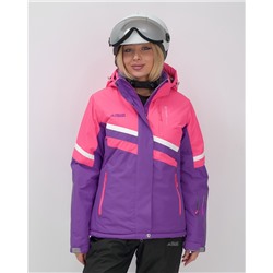 Горнолыжный костюм женский зимний фиолетового цвета 02808F