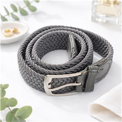 Ремень тканевый серый, арт.007.371