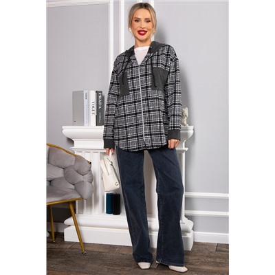 Рубашка с капюшоном Стокгольм (серая) Б14593-50М