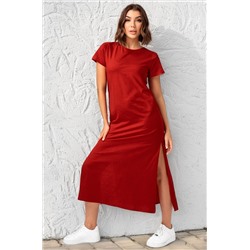 Однотонное женское платье-футболка Happyfox