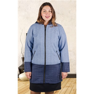 Пальто женское с капюшоном 252151, размер 50-58