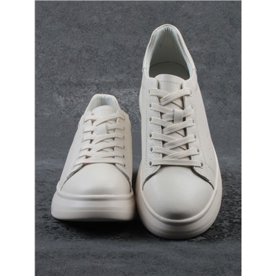 03-YC151-3 LT. BEIGE Кеды женские (натуральная кожа)