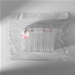 Набор баночек для хранения бисера, d=2.2×8 см, 15 шт., в контейнере, 11.8×7.8×8.6 см