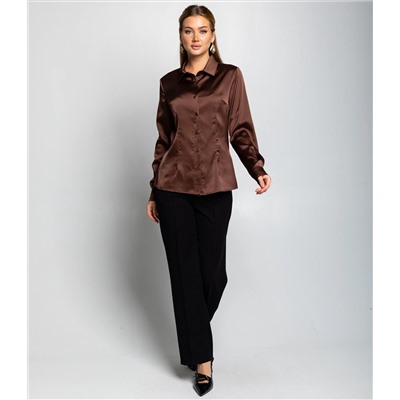 Блуза #ОКТ025022, шоколадный