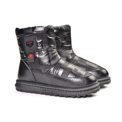 LD-750 Fashion T-B17-1-МП/Z Полусапожки женские чер нейлон+иск кожа, подклад иск мех