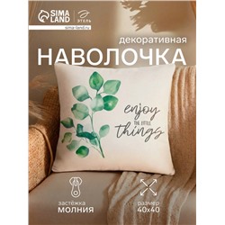 Наволочка декоративная «Этель» Little things, 40×40 см, велюр
