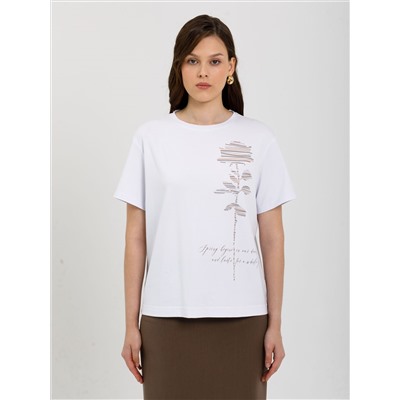 Футболка белая с принтом