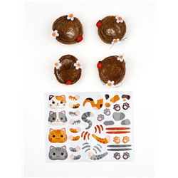 Набор для декорирования яиц на пасху «Котики», 14.5×15×2 см