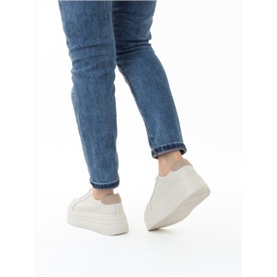 03-YC457-1 BEIGE Кроссовки женские (натуральная кожа)