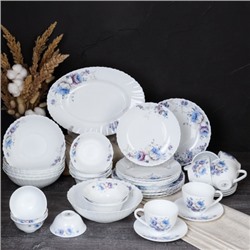 Столовый набор 42 предмета / GRAY 42/4-120/ (7326) /уп 1/ Кобальтовая роза
