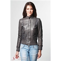 Куртка кожаная ARBEX F128 grey